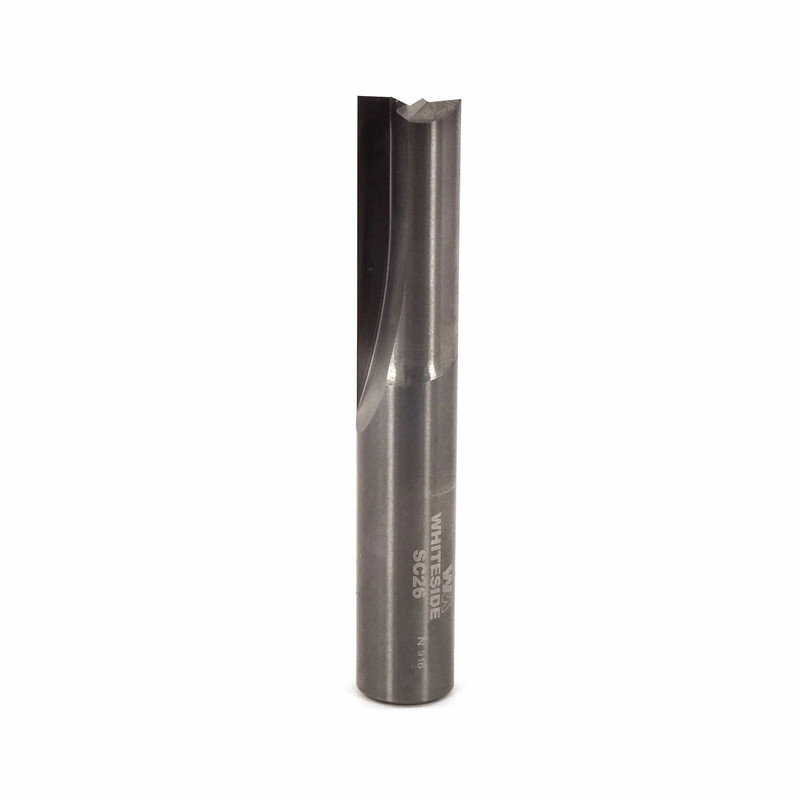 Solid Carbide Double Flute Straight Cut Router Bit - 1/2" SH - Diameter:1/2" - Cutting Length:1-1/4"